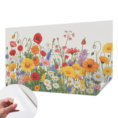 Motivtapete nach Maß mit Blumenwiesen-Motiv