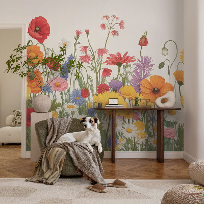 Motivtapete nach Maß mit Blumenwiesen-Motiv
