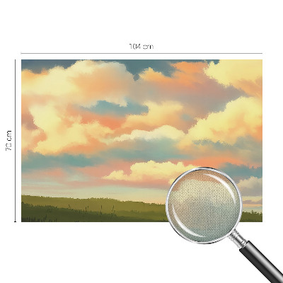 Vintage Tapete mit Himmel- und Wolkenmotiv