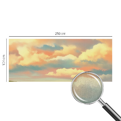 Vintage Tapete mit Himmel- und Wolkenmotiv