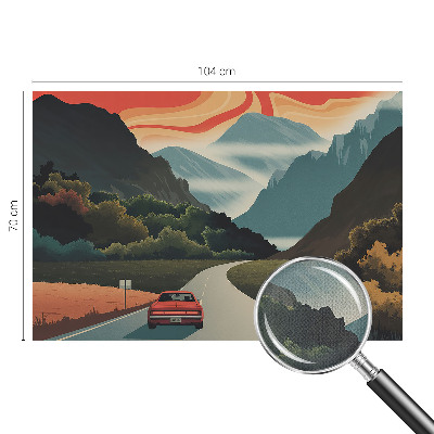 Motivtapete fürs Wohnzimmer Bergabenteuer