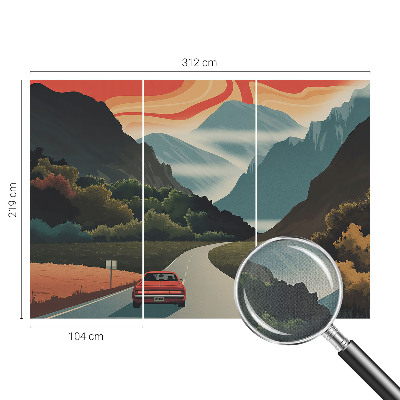 Motivtapete fürs Wohnzimmer Bergabenteuer