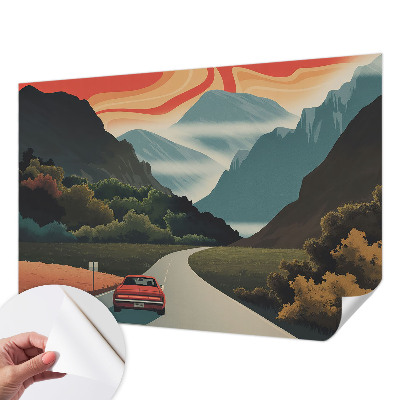 Motivtapete fürs Wohnzimmer Bergabenteuer