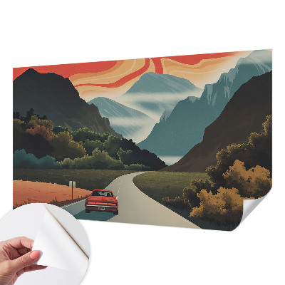 Motivtapete fürs Wohnzimmer Bergabenteuer