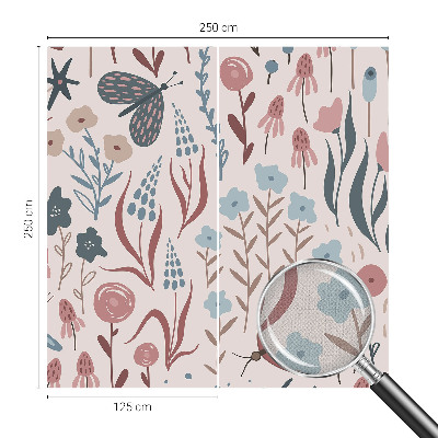 Hochwertige Bildtapete Blumen Insekten