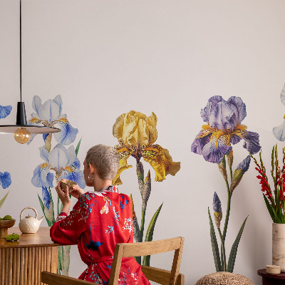 63D-Fototapete Irisblüten