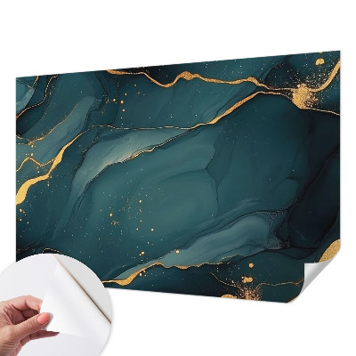 63D-Fototapete fürs Wohnzimmer Dunkelblaue Abstraktion