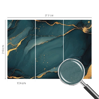 63D-Fototapete fürs Wohnzimmer mit dunkelblauer abstrakter Gestaltung