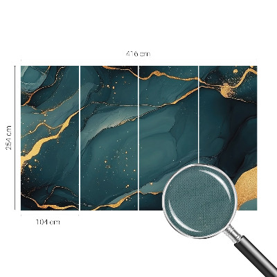 63D-Fototapete fürs Wohnzimmer Dunkelblaue Abstraktion