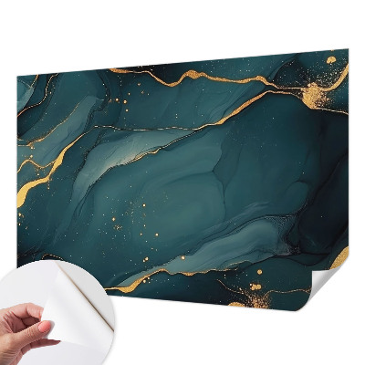 63D-Fototapete fürs Wohnzimmer Dunkelblaue Abstraktion