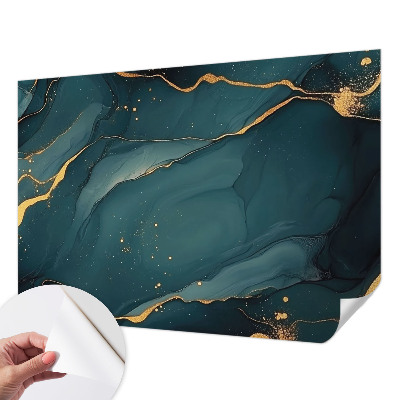 63D-Fototapete fürs Wohnzimmer Dunkelblaue Abstraktion