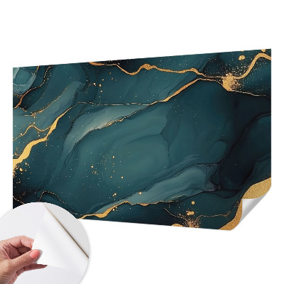 63D-Fototapete fürs Wohnzimmer Dunkelblaue Abstraktion