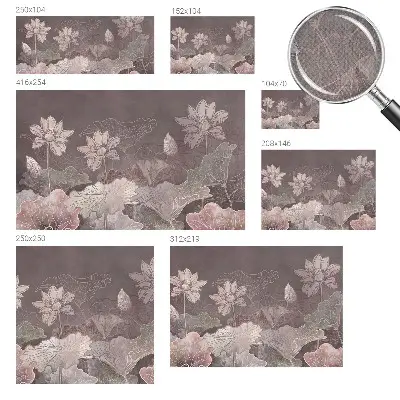63D-Fototapete fürs Schlafzimmer mit einem ruhigen botanischen Motiv