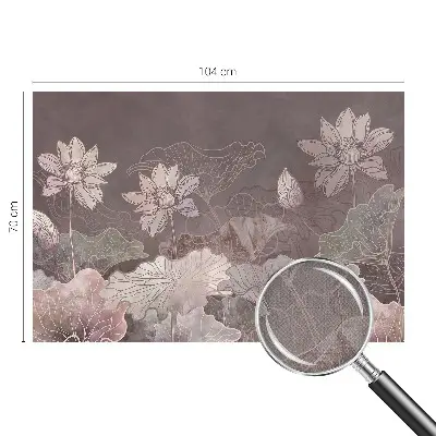 63D-Fototapete fürs Schlafzimmer mit einem ruhigen botanischen Motiv