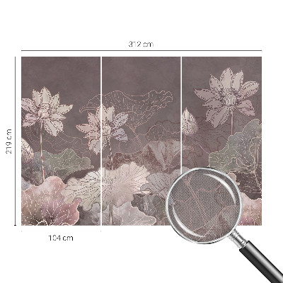 63D-Fototapete fürs Schlafzimmer Friedliche Botanik