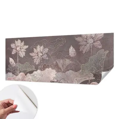 63D-Fototapete fürs Schlafzimmer mit einem ruhigen botanischen Motiv