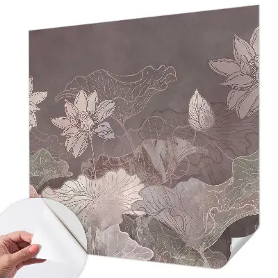63D-Fototapete fürs Schlafzimmer mit einem ruhigen botanischen Motiv