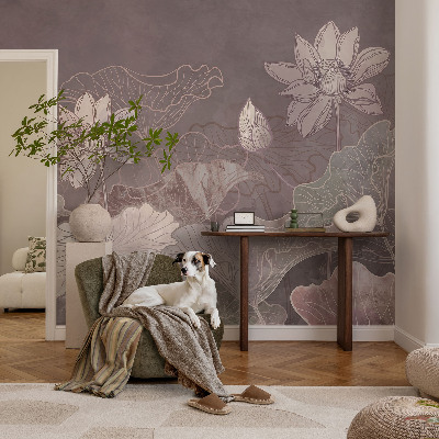 63D-Fototapete fürs Schlafzimmer Friedliche Botanik