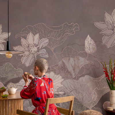 63D-Fototapete fürs Schlafzimmer Friedliche Botanik