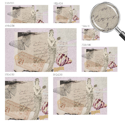Vintage Tapete mit nostalgischer Collage