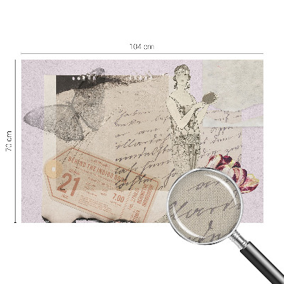 Vintage Tapete mit nostalgischer Collage