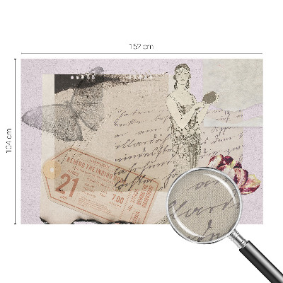 Vintage Tapete mit nostalgischer Collage