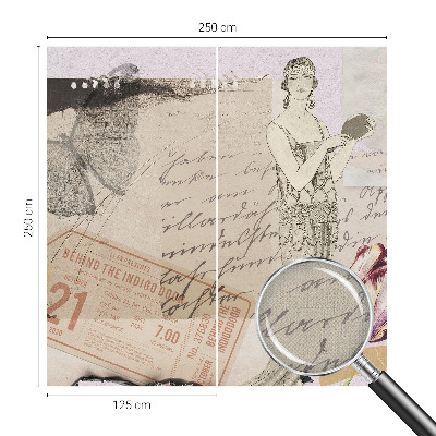 Vintage Tapete mit nostalgischer Collage