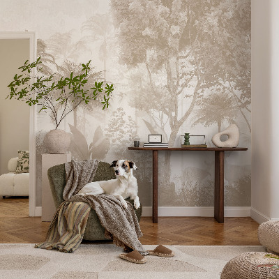 Selbstklebende Fototapete fürs Schlafzimmer mit tropischer Landschaft als Motiv