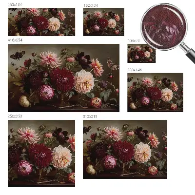 Selbstklebende Fototapete fürs Wohnzimmer mit floralem Motiv