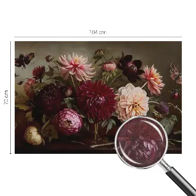 Selbstklebende Fototapete fürs Wohnzimmer mit floralem Motiv
