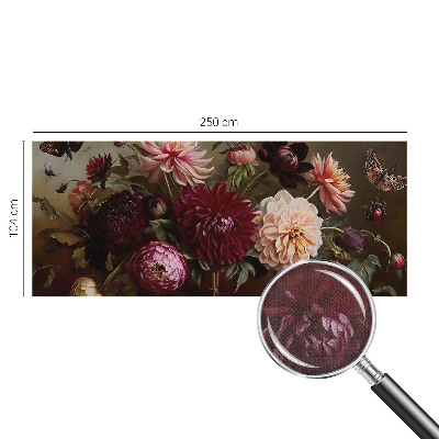 Selbstklebende Fototapete fürs Wohnzimmer Blumenpracht