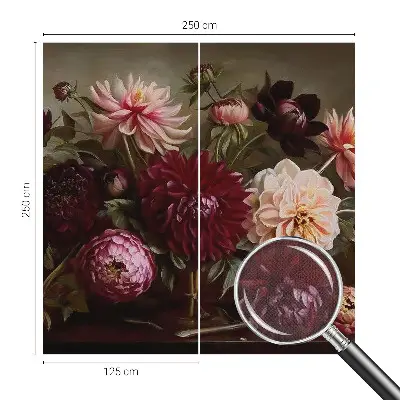 Selbstklebende Fototapete fürs Wohnzimmer mit floralem Motiv