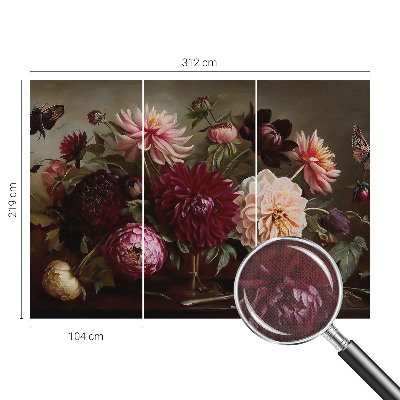 Selbstklebende Fototapete fürs Wohnzimmer Blumenpracht