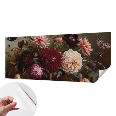 Selbstklebende Fototapete fürs Wohnzimmer Blumenpracht