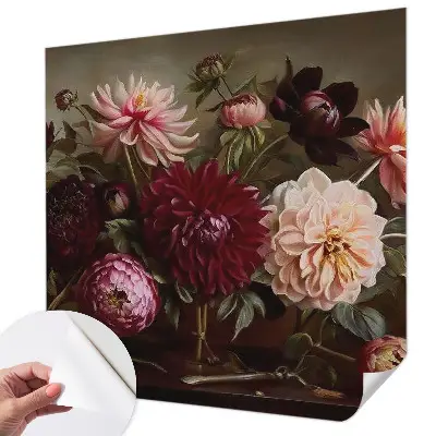 Selbstklebende Fototapete fürs Wohnzimmer mit floralem Motiv