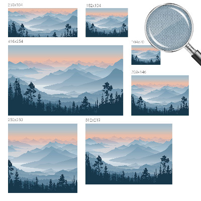 Selbstklebende Fototapete für die Wand Bergpanorama