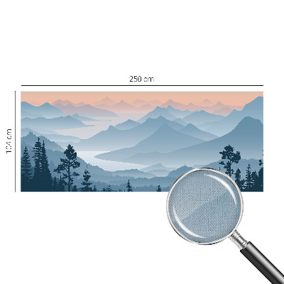 Selbstklebende Fototapete für die Wand mit einem Bergpanorama