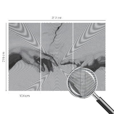 64D-Fototapete mit dem Motiv hypnotischer Hände