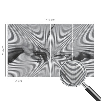 64D-Fototapete mit dem Motiv hypnotischer Hände