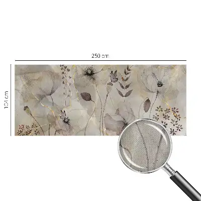 Fototapete in 3D-Optik mit zarten Blüten