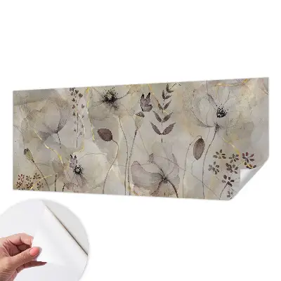 Fototapete in 3D-Optik mit zarten Blüten