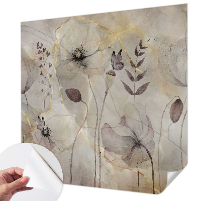 Fototapete in 3D-Optik Zarte Blüten