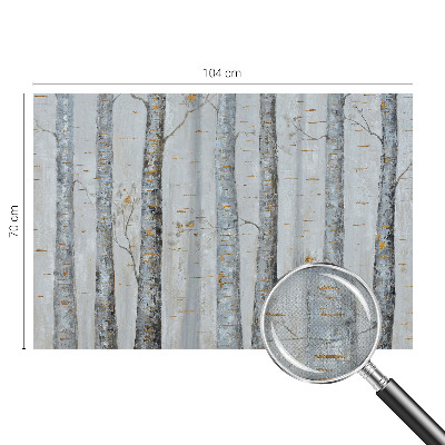 64D-Fototapete fürs Wohnzimmer Birken