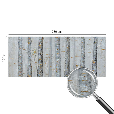 64D-Fototapete fürs Wohnzimmer Birken