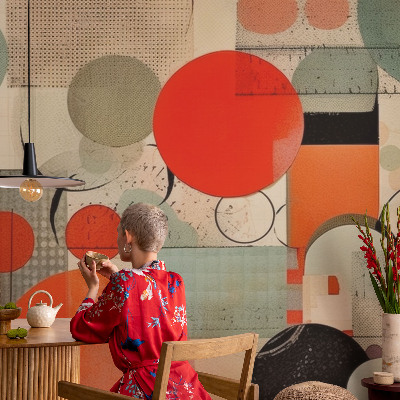 64D-Fototapete fürs Schlafzimmer Farbenfrohe Abstraktion