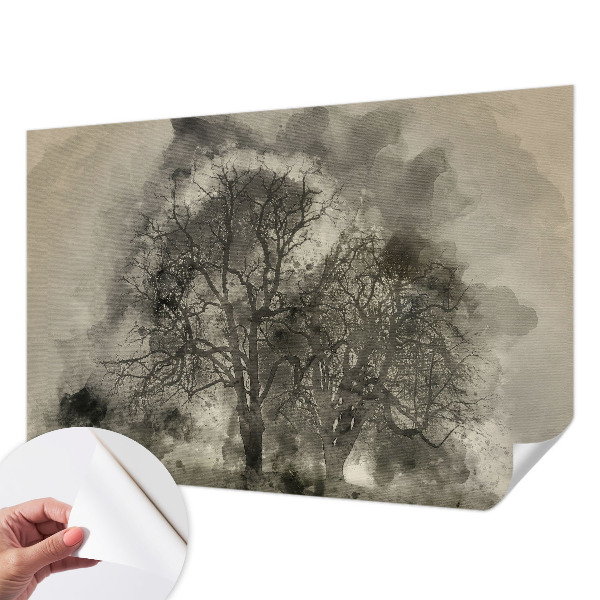 Vintage tapete Mysteriöse Bäume