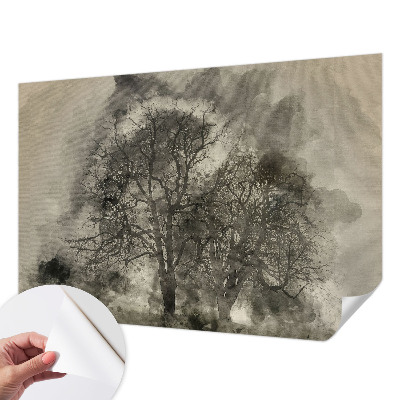 Vintage tapete Mysteriöse Bäume