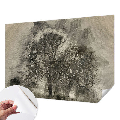 Vintage tapete Mysteriöse Bäume