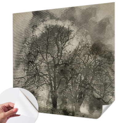 Vintage tapete Mysteriöse Bäume