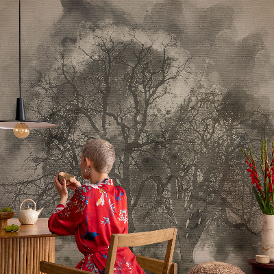 Vintage tapete Mysteriöse Bäume